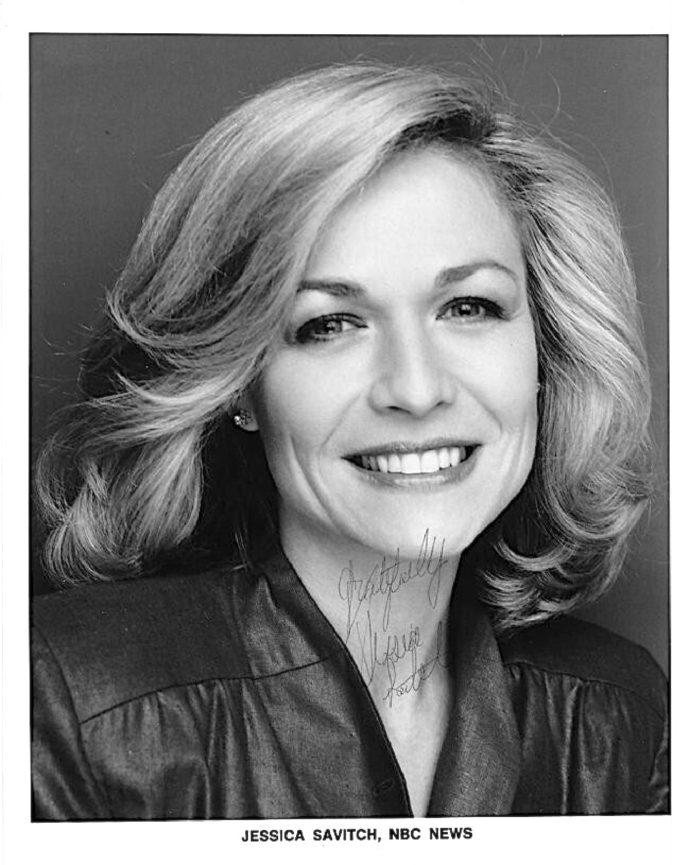 Signed NBC News publicity headshot of Jessica Savitch